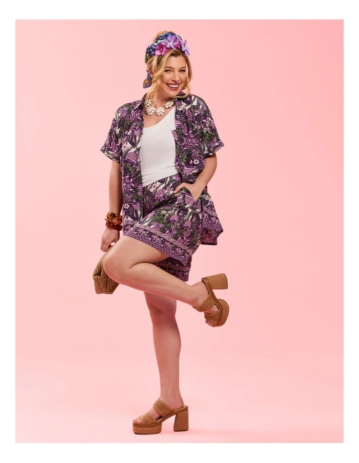 Catalina Natural Ginger Short in Print image 4