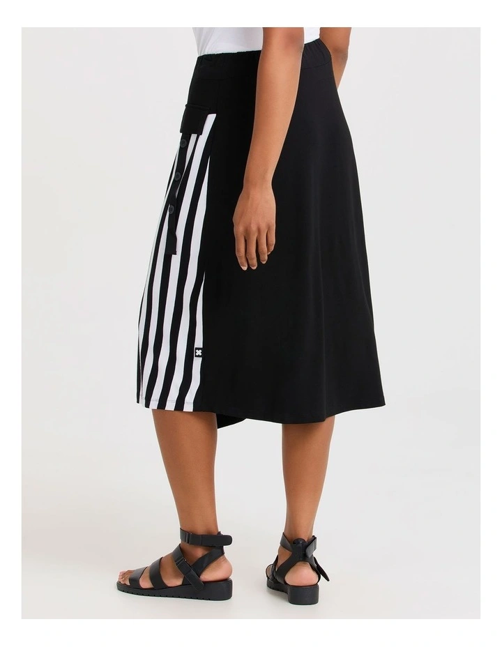 Natural Kaia Stripe Skirt in Multi image 2