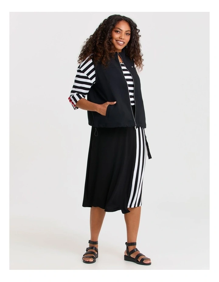 Natural Kaia Stripe Skirt Black/stripe image 3