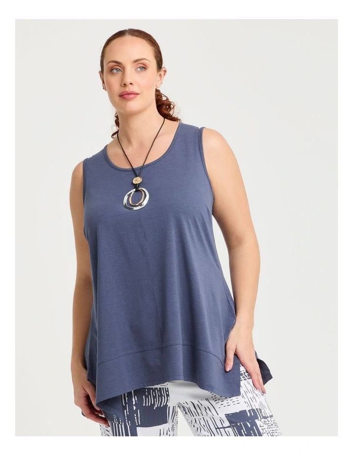 Pima Cotton Elevate Tank in Horizon Grey image 1