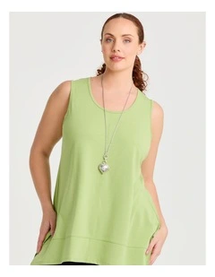 Pima Cotton Elevate Tank in Light Apple