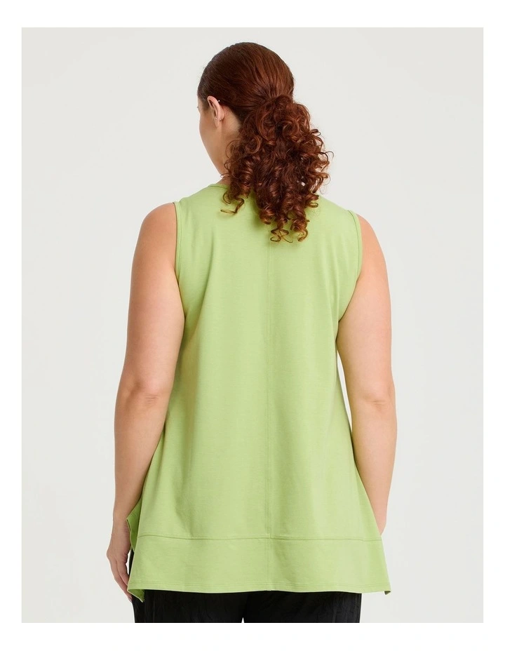 Pima Cotton Elevate Tank in Light Apple image 2
