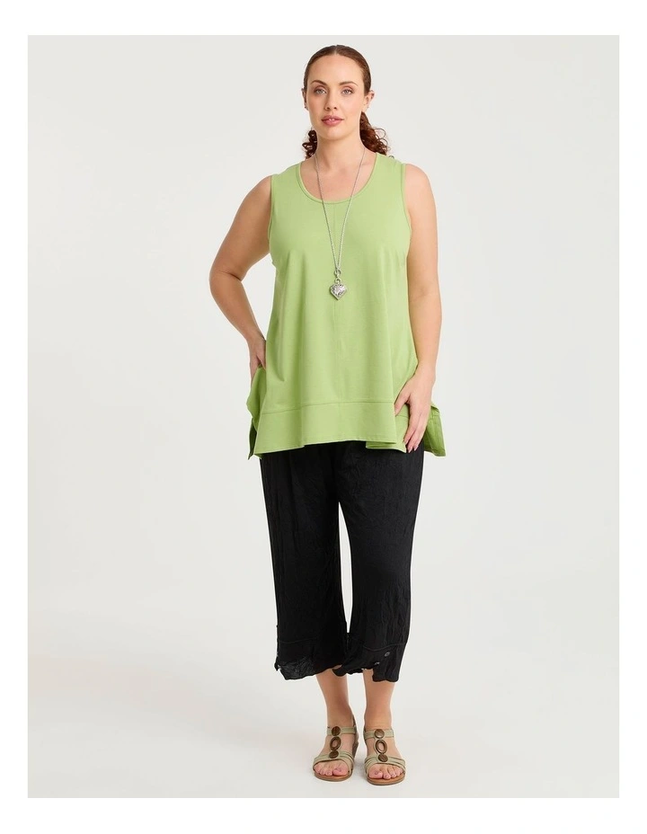 Pima Cotton Elevate Tank in Light Apple image 4