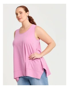 Pima Cotton Elevate Tank in Sea Pink