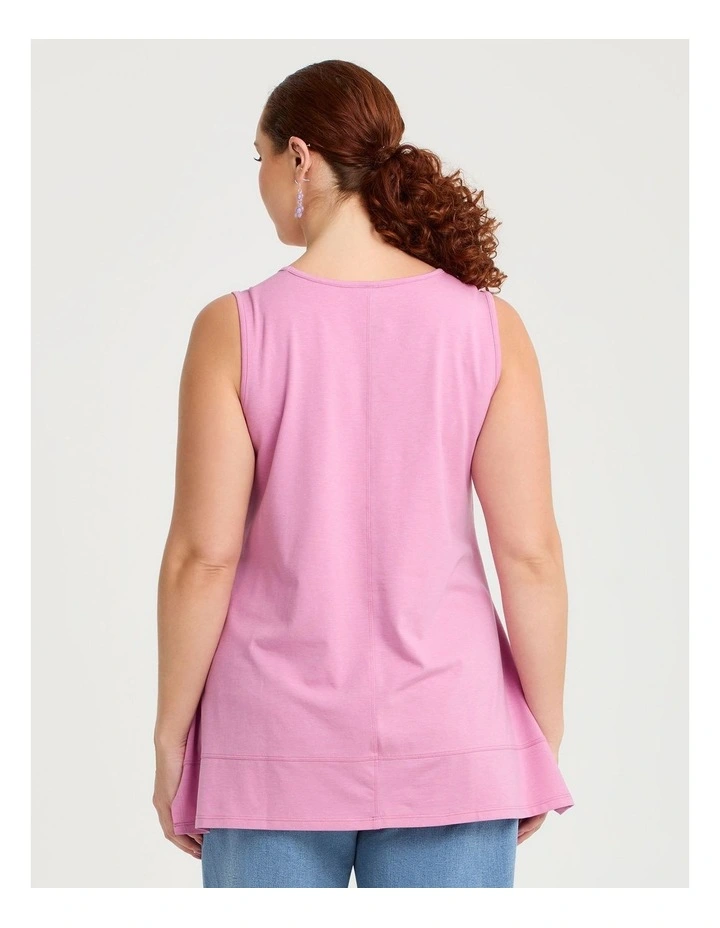 Pima Cotton Elevate Tank in Sea Pink image 2