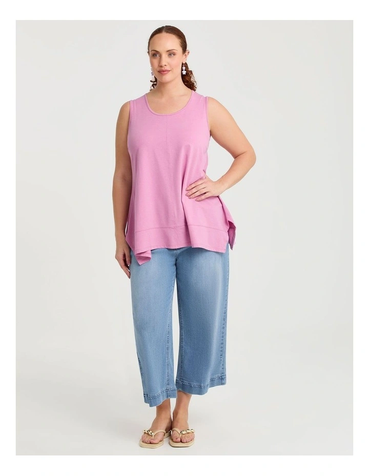 Pima Cotton Elevate Tank in Sea Pink image 3