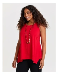 Pima Cotton Elevate Tank Poppy Red