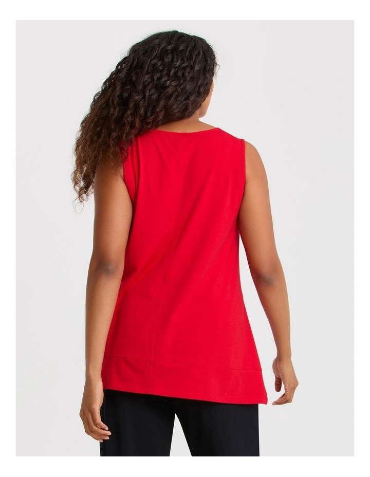 Pima Cotton Elevate Tank Poppy Red image 2