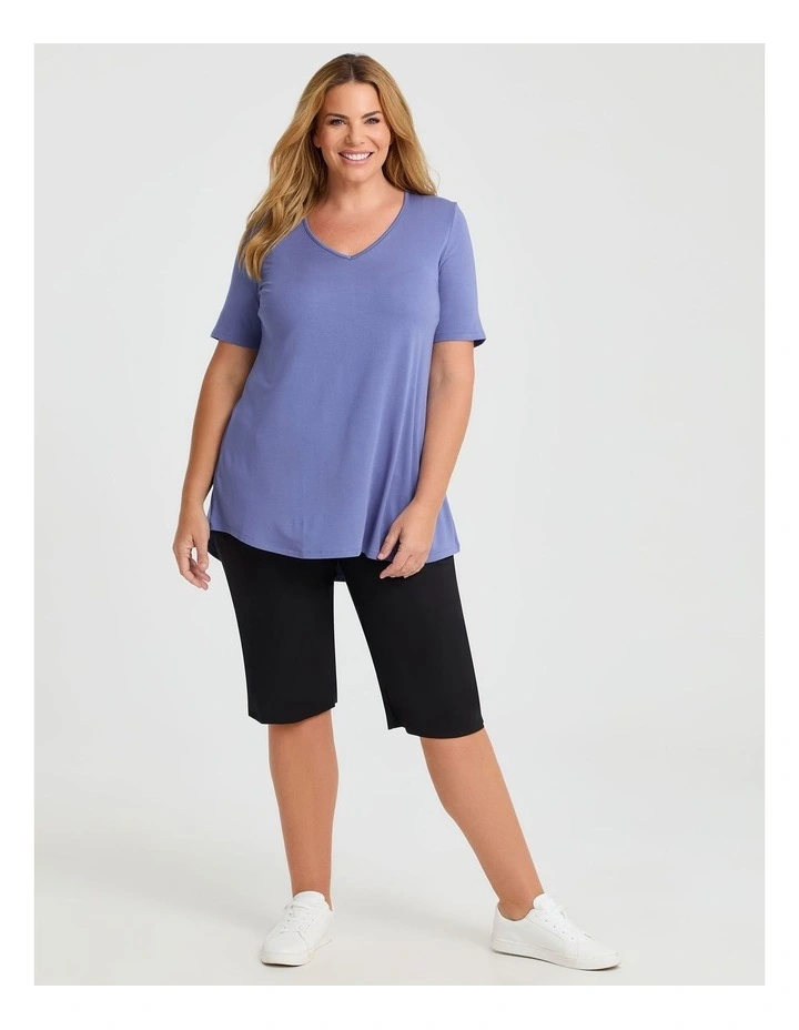 Bamboo Base V Neck Short Sleeve Top image 3
