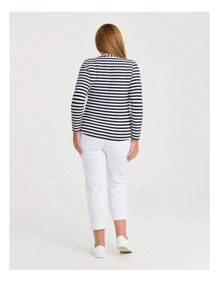 Natural Stripe Body Top Black/white image 2