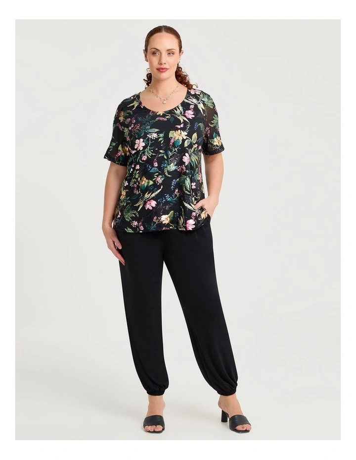 Foil Floral Mesh Top Floral image 3
