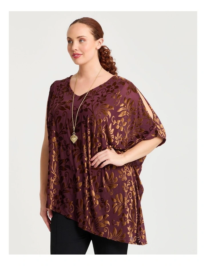 Velvet Burnout Evening Top Sienna image 1