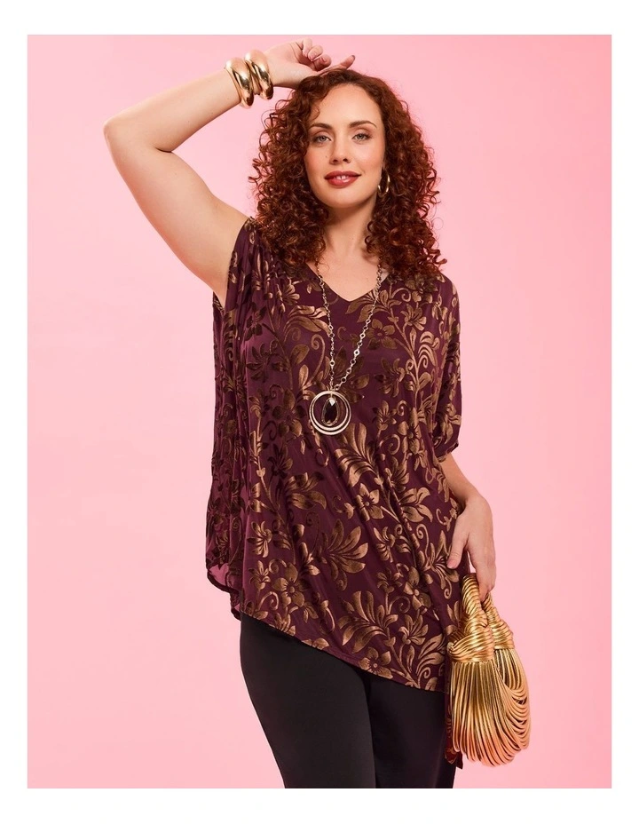 Velvet Burnout Evening Top Sienna image 4