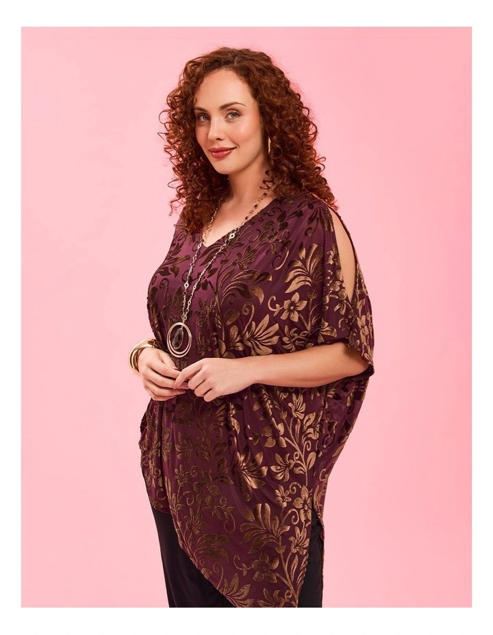 Velvet Burnout Evening Top Sienna image 5