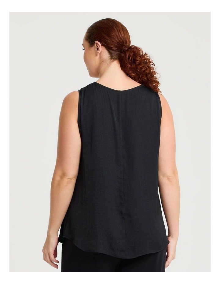 Bliss Luxe Satin Tank Black image 2
