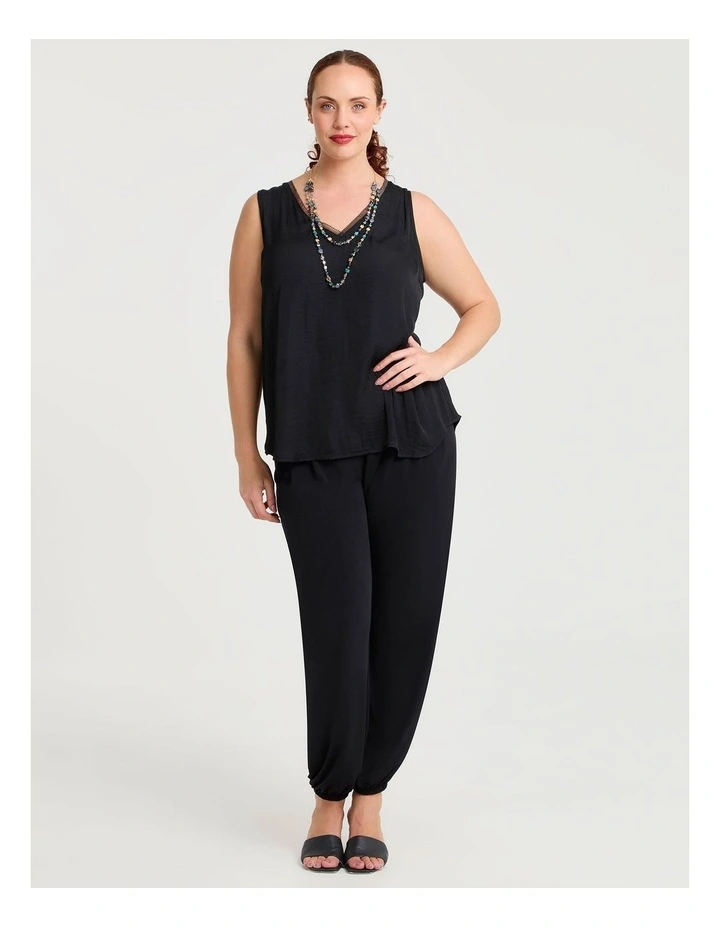 Bliss Luxe Satin Tank Black image 3