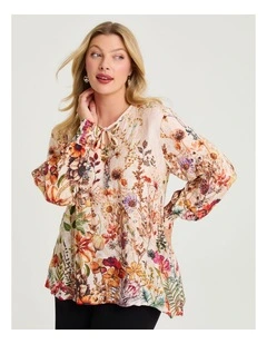 Fleur Natural Boho Top Print