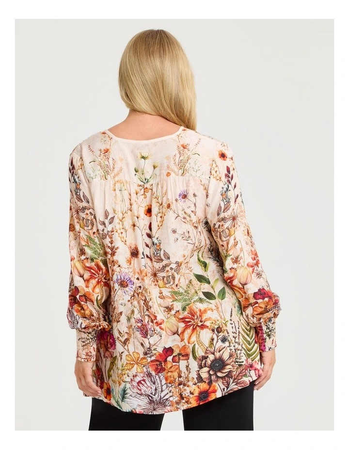 Fleur Natural Boho Top Print image 2