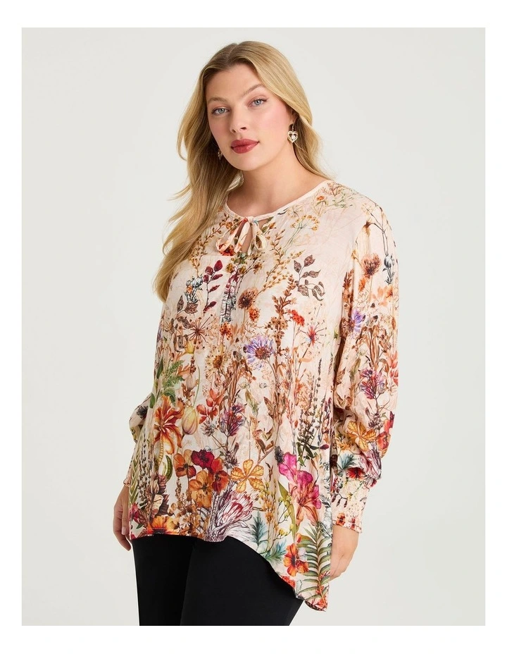 Fleur Natural Boho Top Print image 3