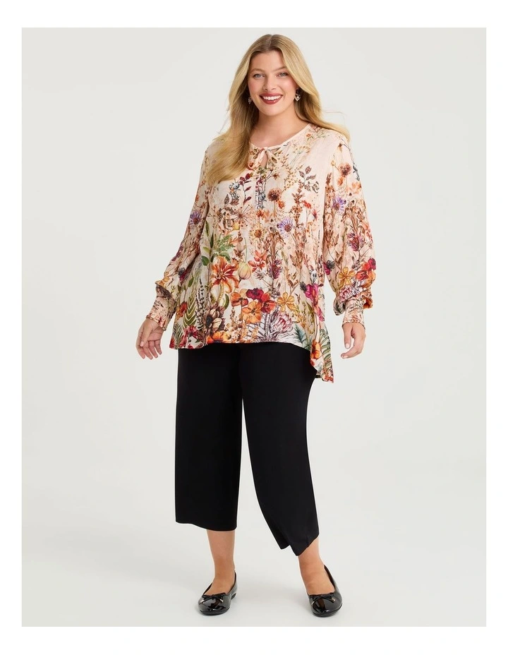 Fleur Natural Boho Top Print image 4