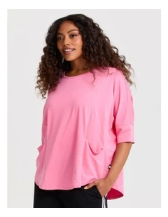 Pima Cotton Traveller Top in Sunset Pink