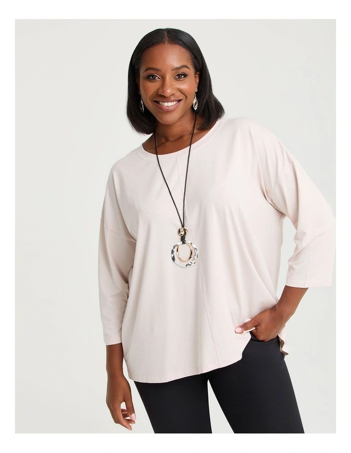 Pima Cotton Icon Top in Coconut Beige image 1