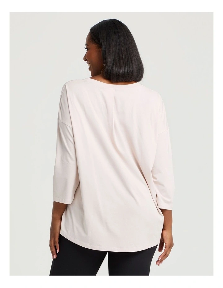Pima Cotton Icon Top in Coconut Beige image 2