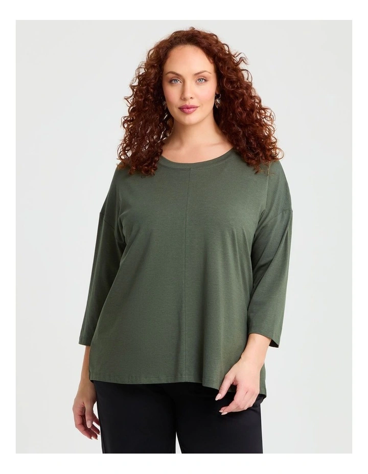 Pima Cotton Icon Top Dusty Olive image 1