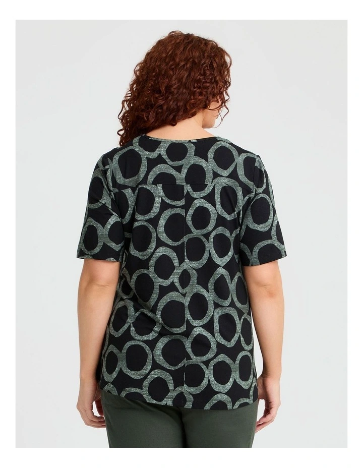 Natural Millie Spot Top Khaki/black image 2