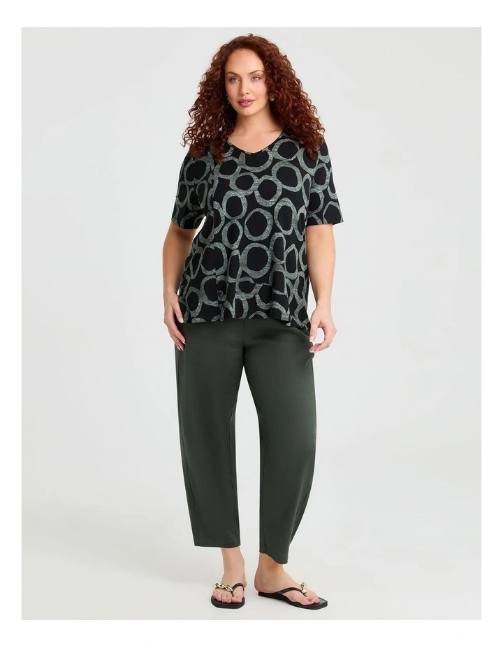Natural Millie Spot Top Khaki/black image 3