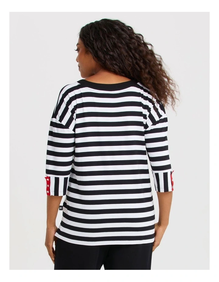 Natural Duo Spliced Stripe Top Stripe image 2