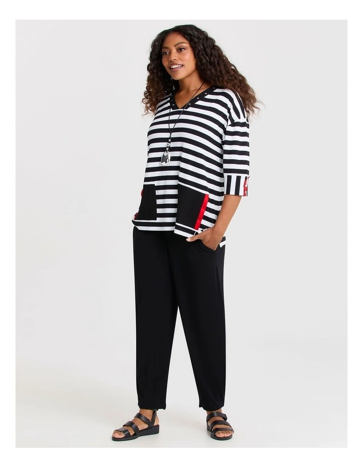 Natural Duo Spliced Stripe Top Stripe image 3
