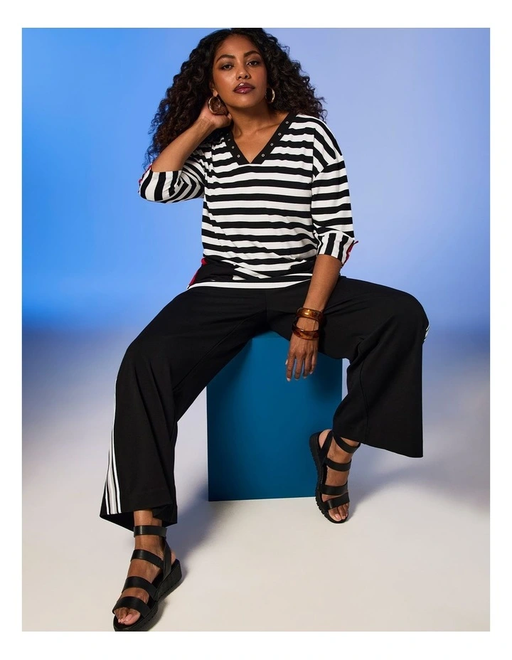 Natural Duo Spliced Stripe Top Stripe image 5