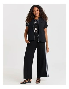 Natural Duet Abstract Top Black/print