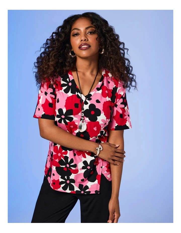Pima Cotton Poppy Top Print image 4