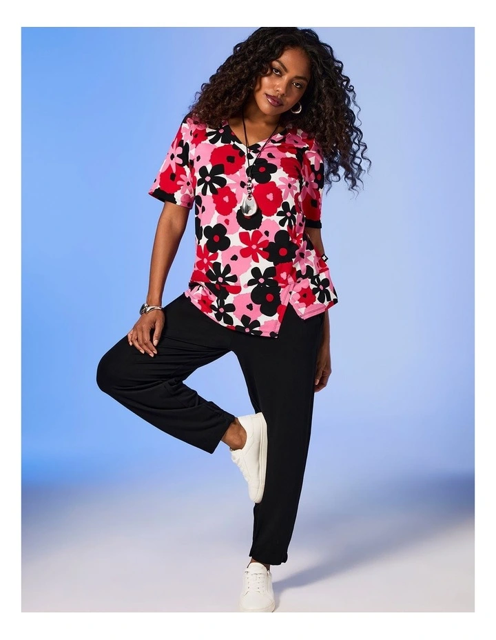 Pima Cotton Poppy Top Print image 5