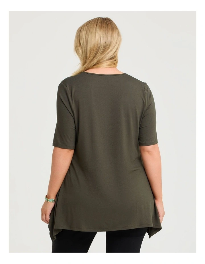 Circle Applique Natural Top Olive image 2