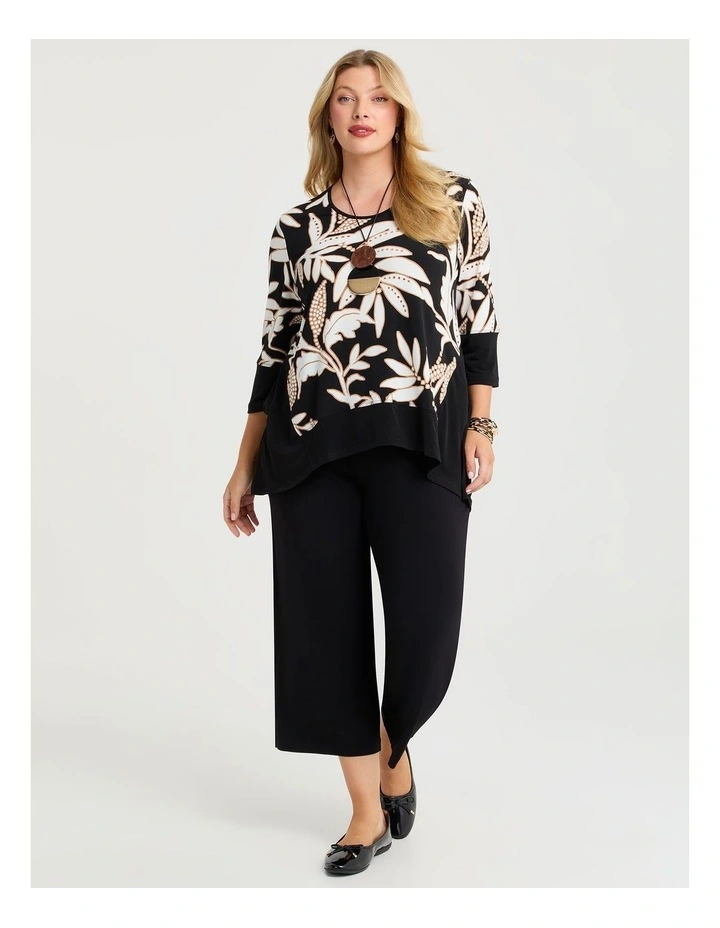 Safari Scene Luna Spliced Top Botanical Print image 3