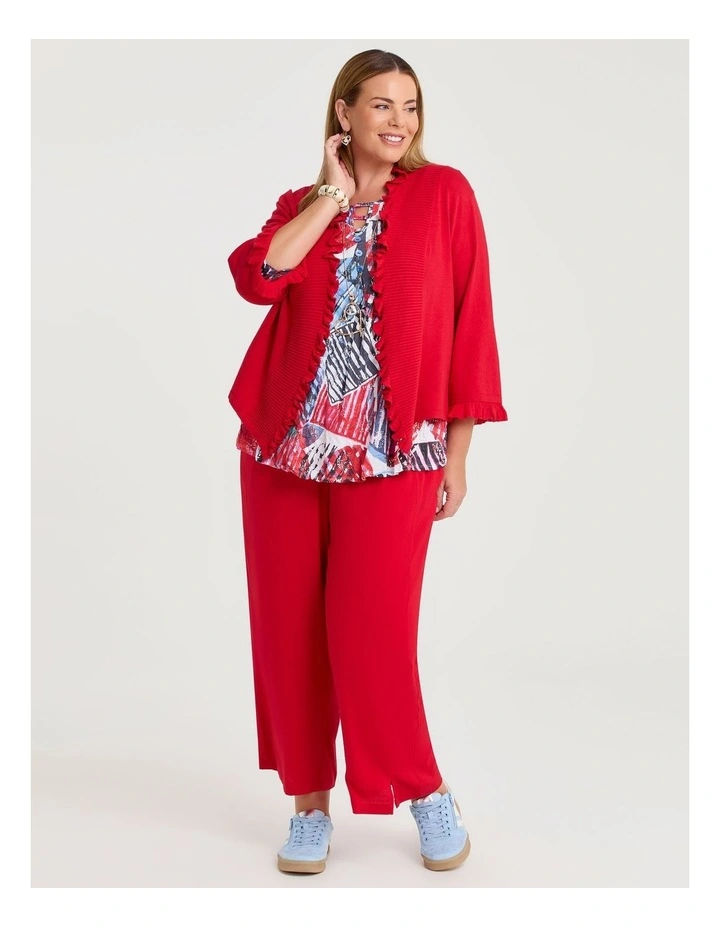 Neck Detail Bamboo Crush Top Print image 4