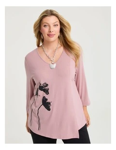 Natural Flower Print Top Print