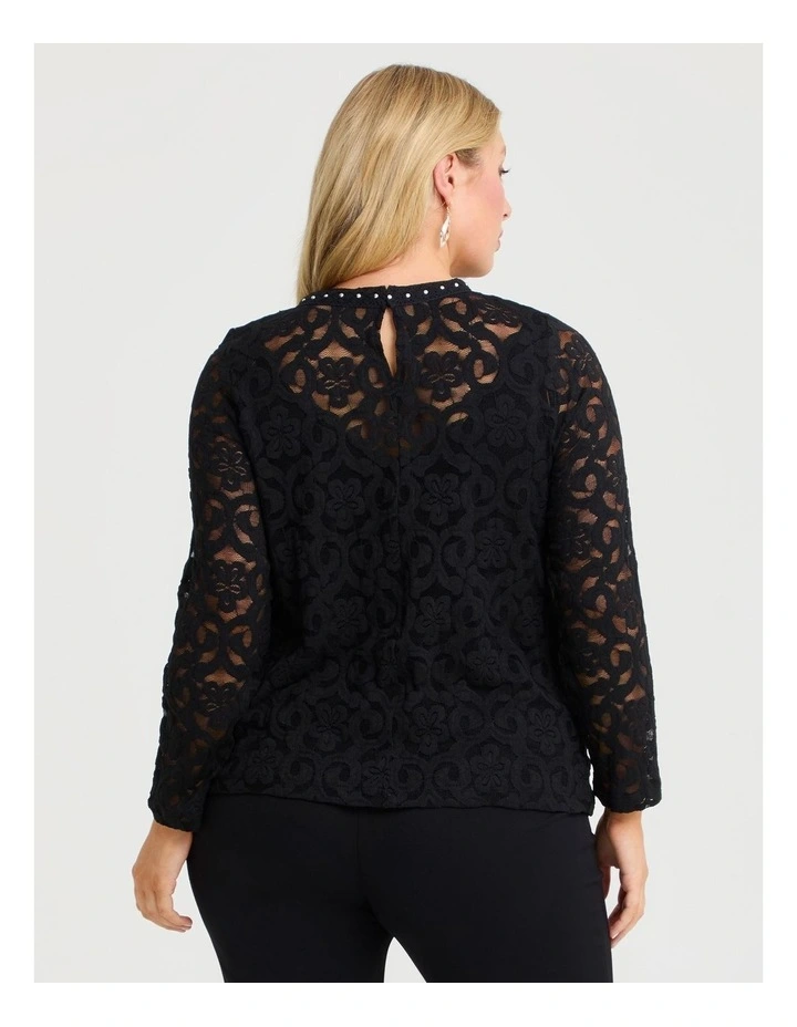 Lace Top Black image 2