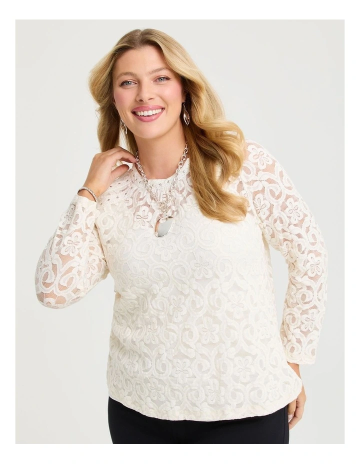 Lace Top Cream image 1
