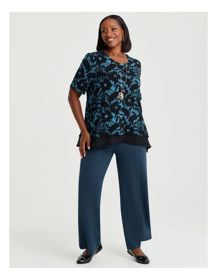 Natural Abstract Adele Spliced Top Print image 3