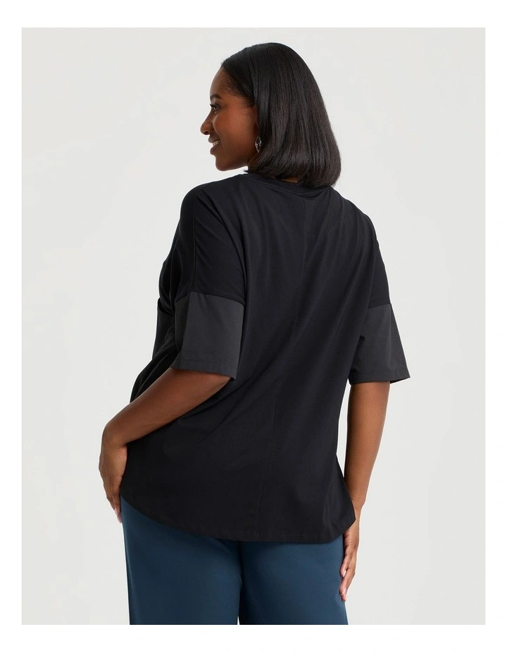 Pima Cotton Kelly Pocket Top in Black image 2
