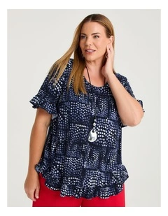 Salsa Luna Top in Dark Indigo Spot