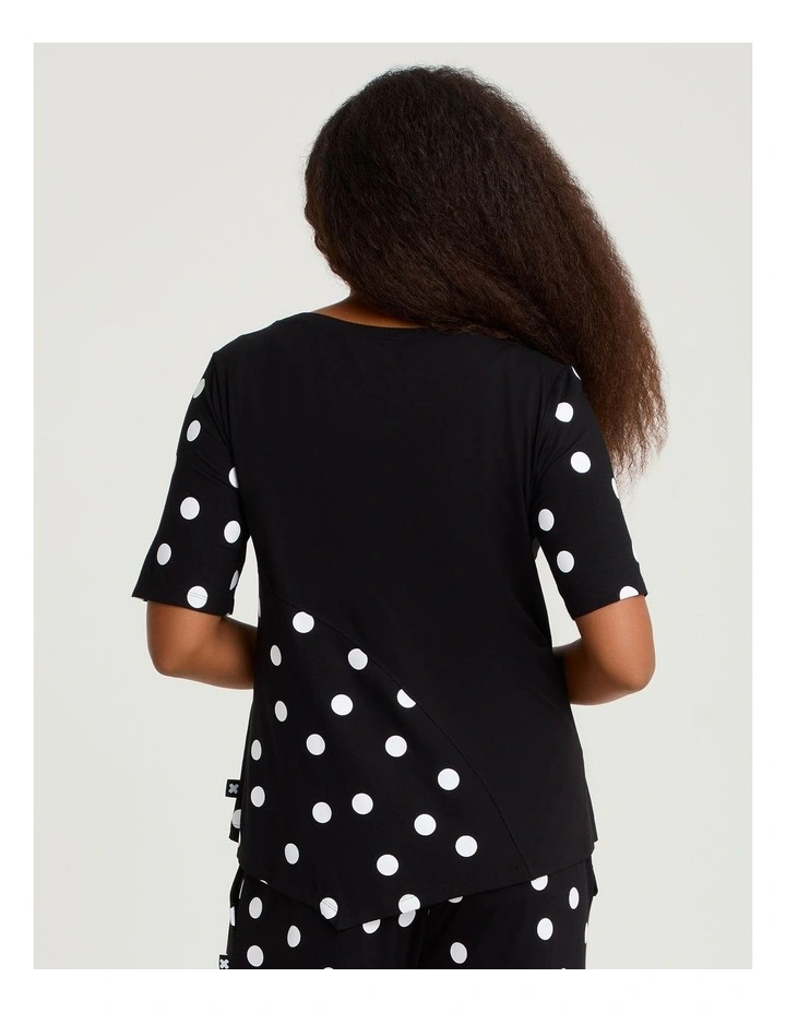 Natural Spliced Polka Dot Top image 2