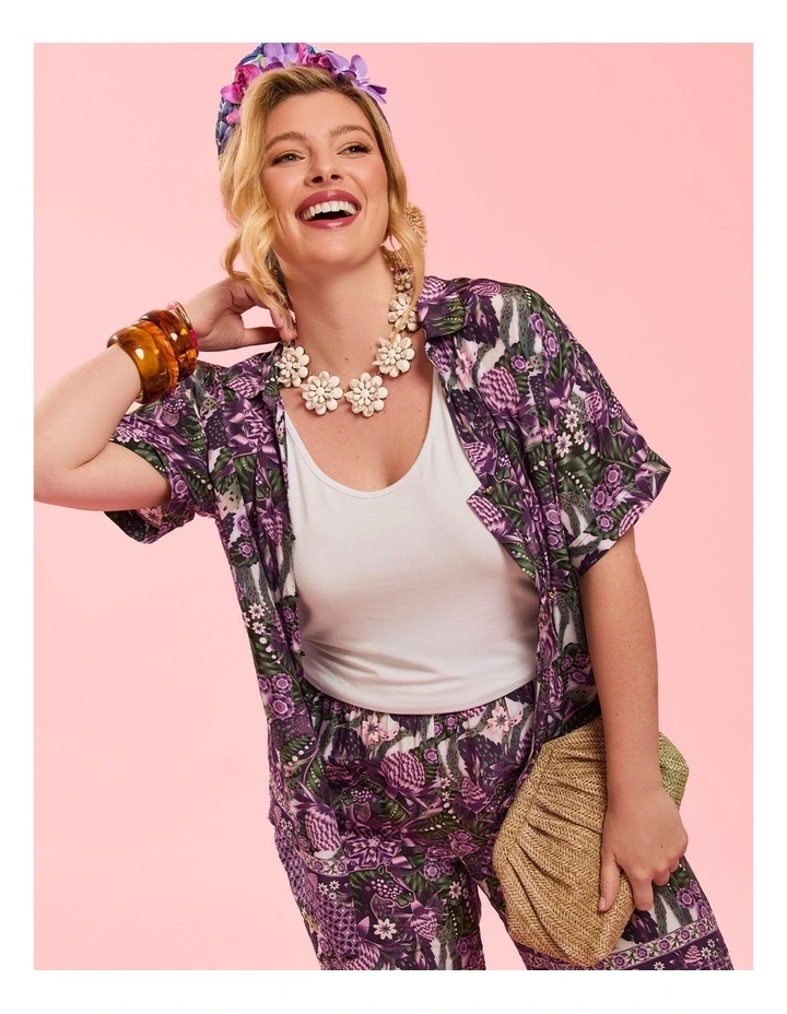 Catalina Natural Ginger Top Print image 6