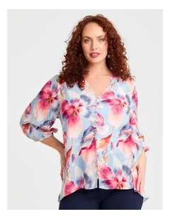Natural Bloom Print Top in Print