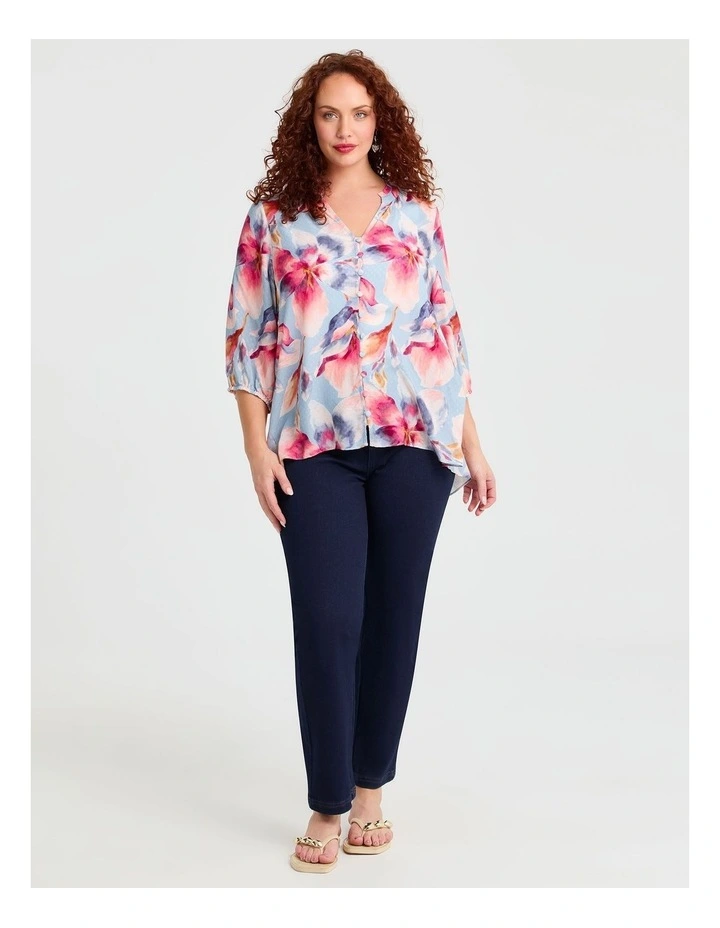 Natural Bloom Print Top in Print image 4