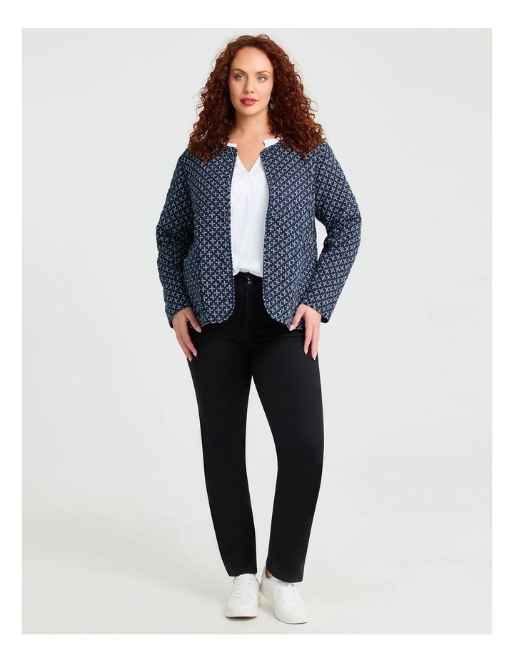 Cotton Broderie Sleeve Top White image 4